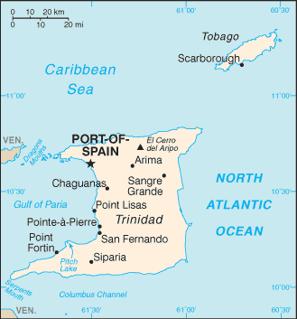 Trinidad & Tobago map