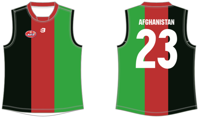 Afghanistan footy jumper AFL