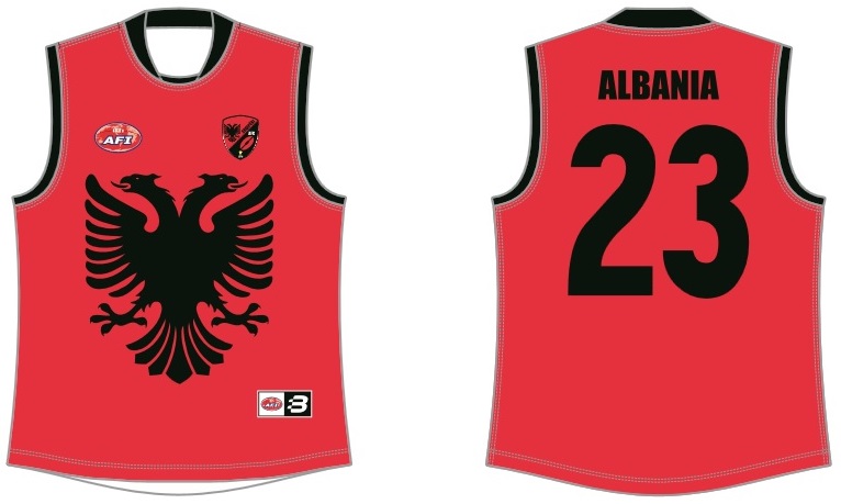 Albania footy jumper AFL