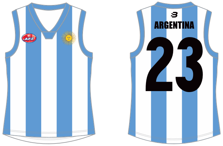 Argentina footy jumper AFL