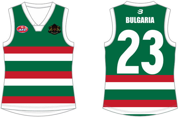Bulgaria footy jumper AFL