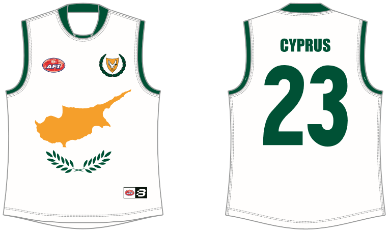 Cyprus footy jumper AFL