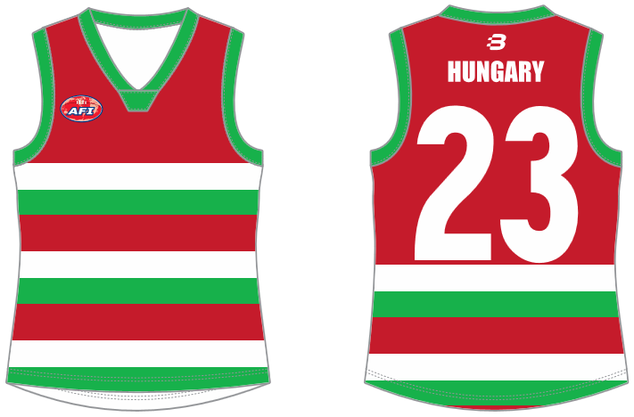 Hungary footy jumper AFL