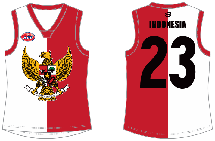 Indonesia footy jumper AFL