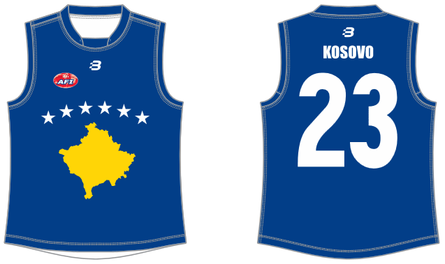 Kosovo footy jumper AFL