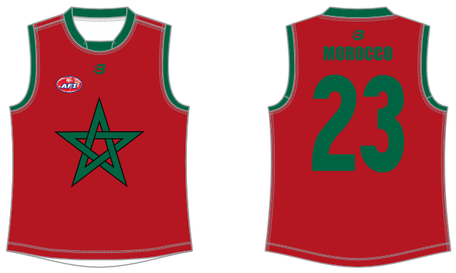 Morocco footy jumper AFL