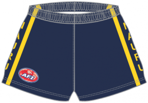 Nauru footy shorts front