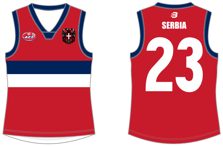Serbia footy jumper AFL