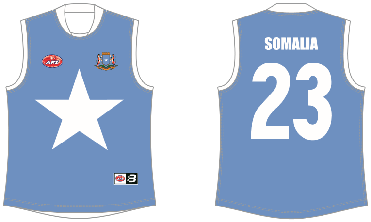 Somalia footy jumper AFL