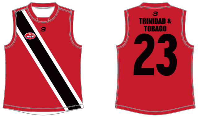 Trinidad Tobago footy jumper AFL