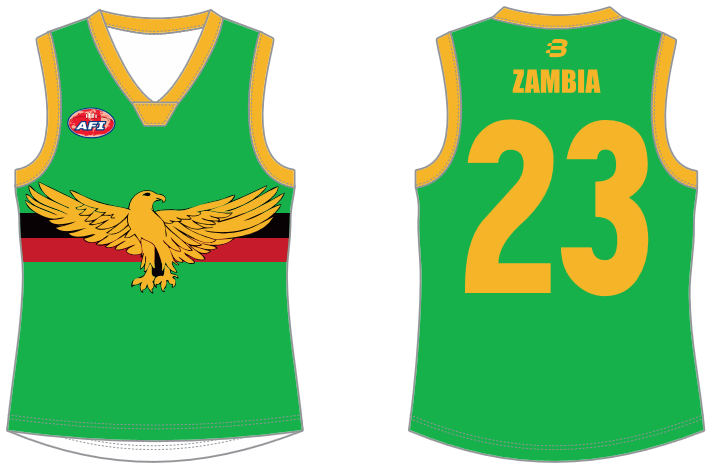 Zambia footy jumper AFL